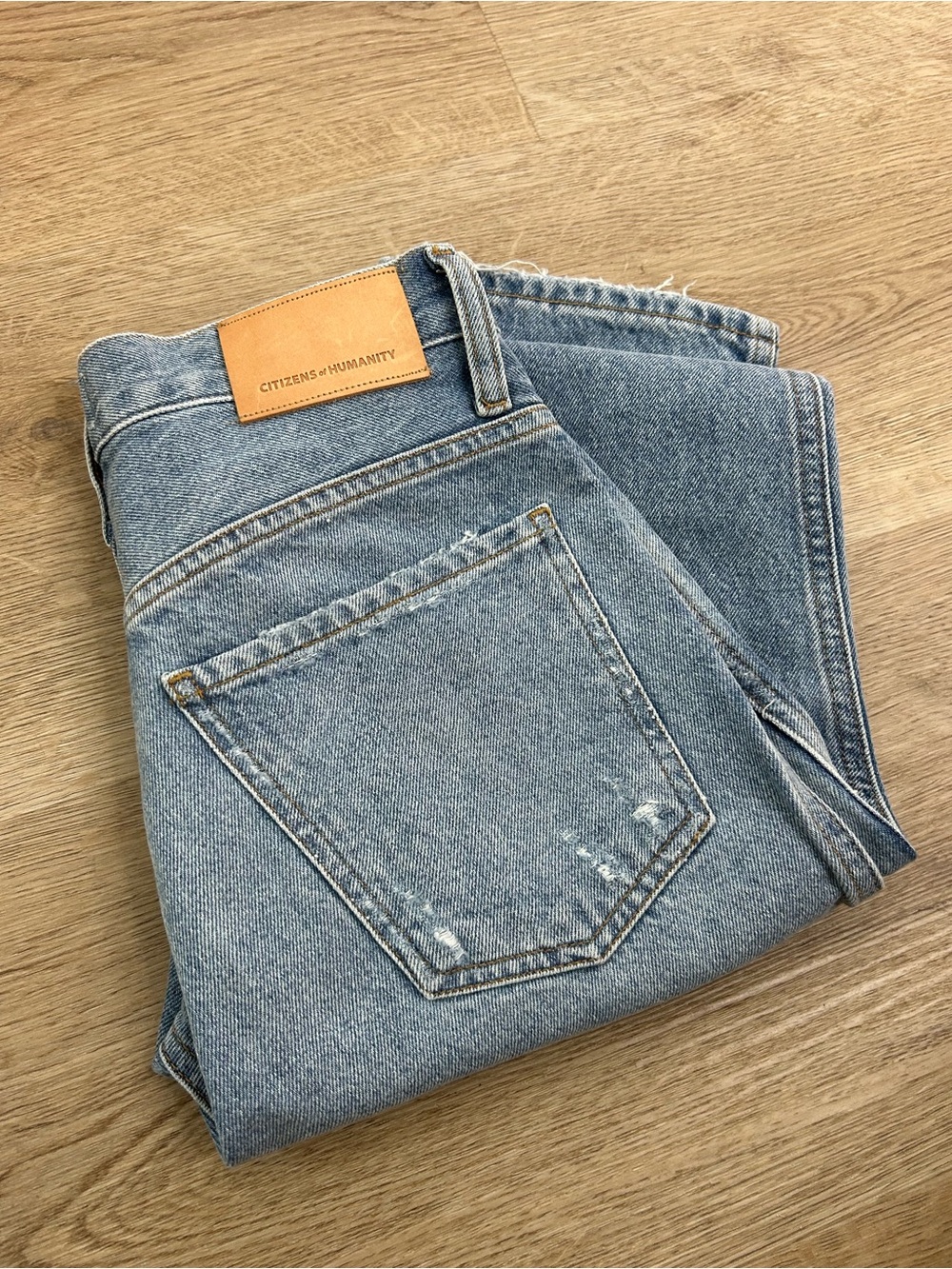 Citizens of Humanity 100% Cotton Denim Daphne High Rise Stovepipe Cropped Jean